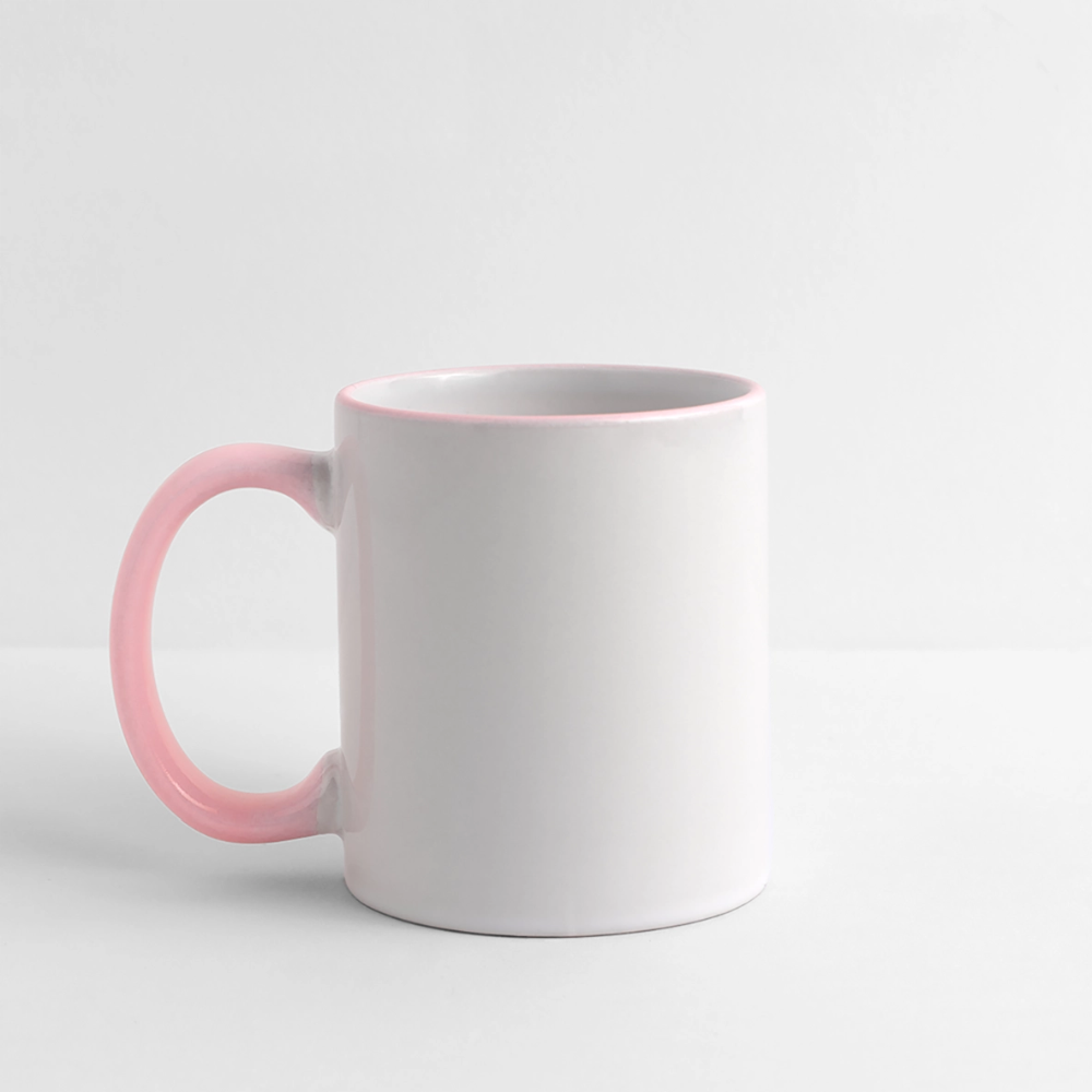 Mug panoramique personnalisable - blanc/rose