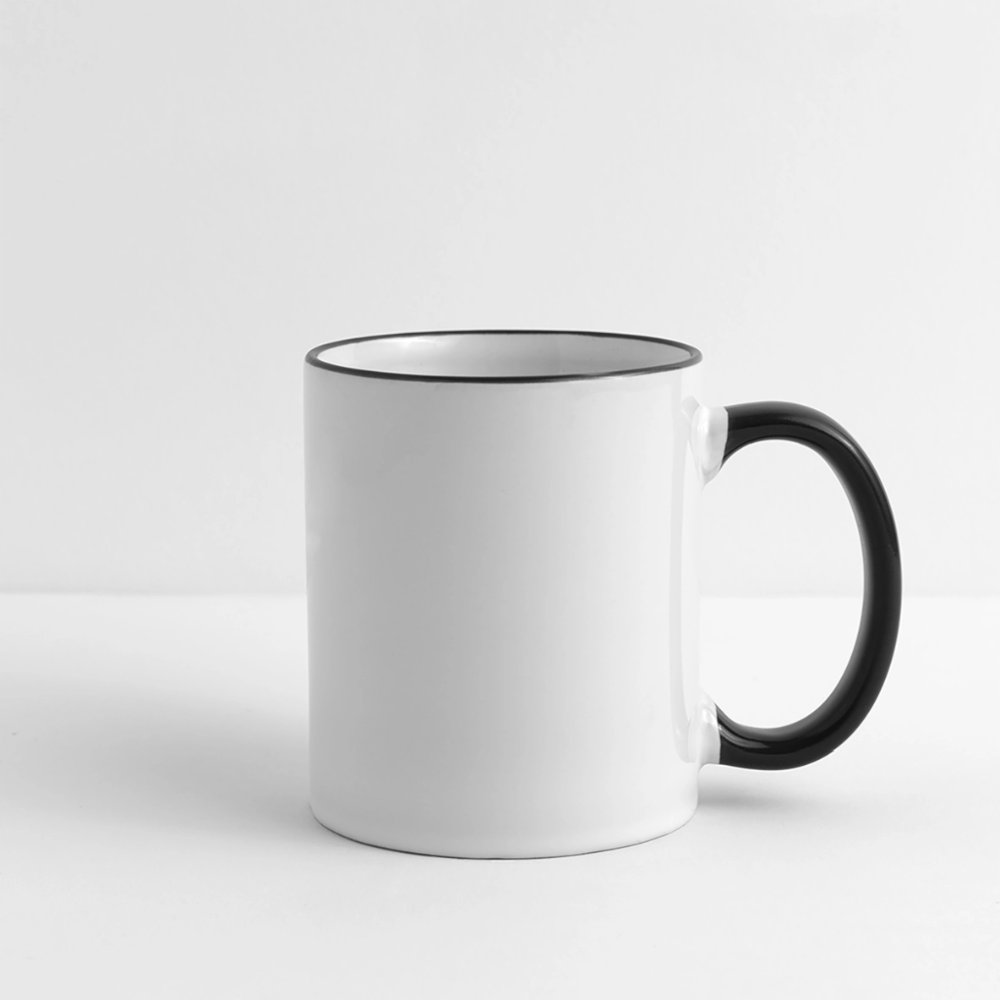Mug panoramique personnalisable - blanc/noir