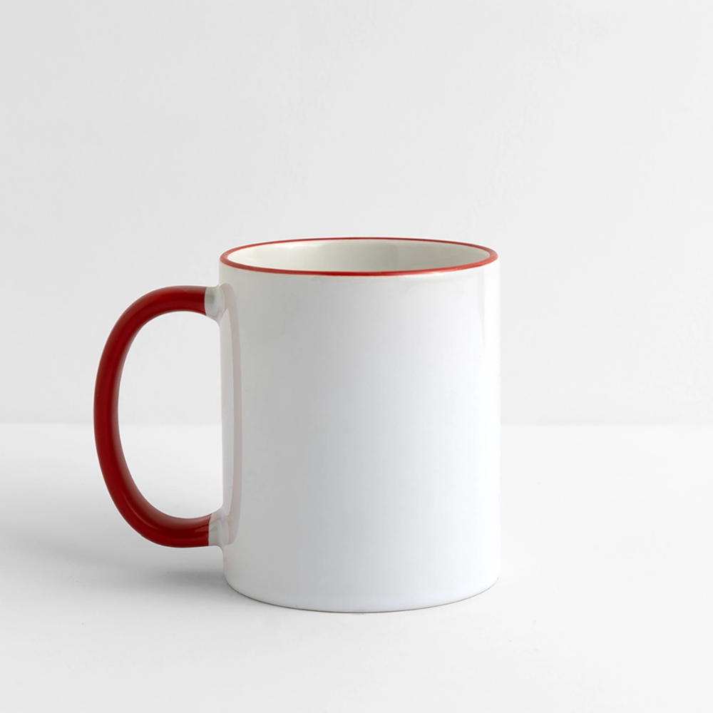 Mug panoramique personnalisable - blanc/rouge