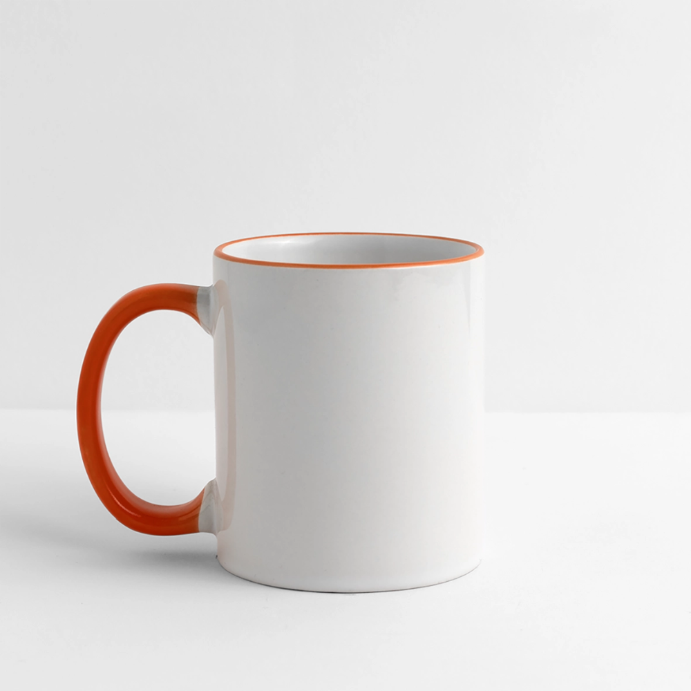 Mug panoramique personnalisable - blanc/orange