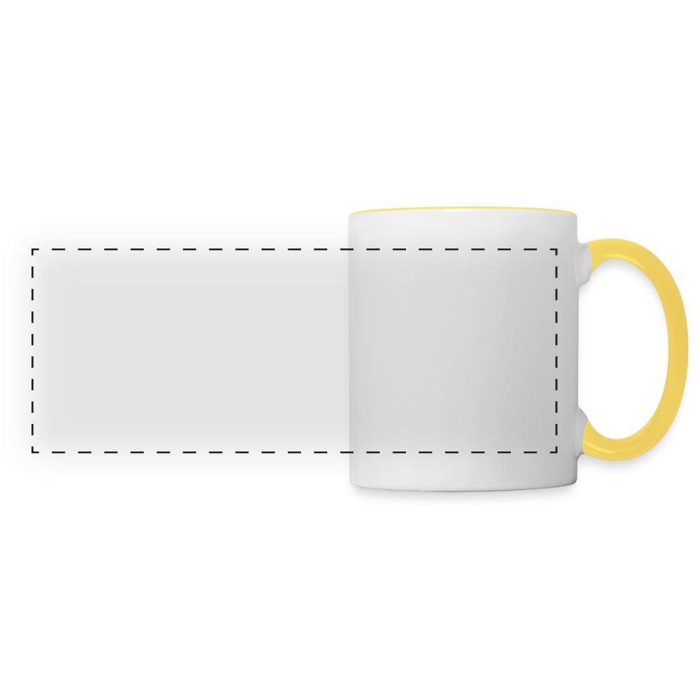 Mug panoramique personnalisable - blanc/jaune