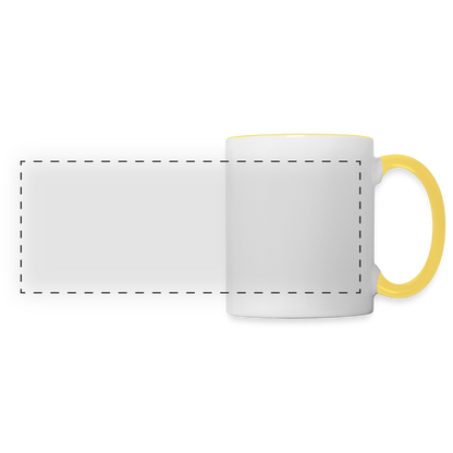 Mug panoramique personnalisable - blanc/jaune