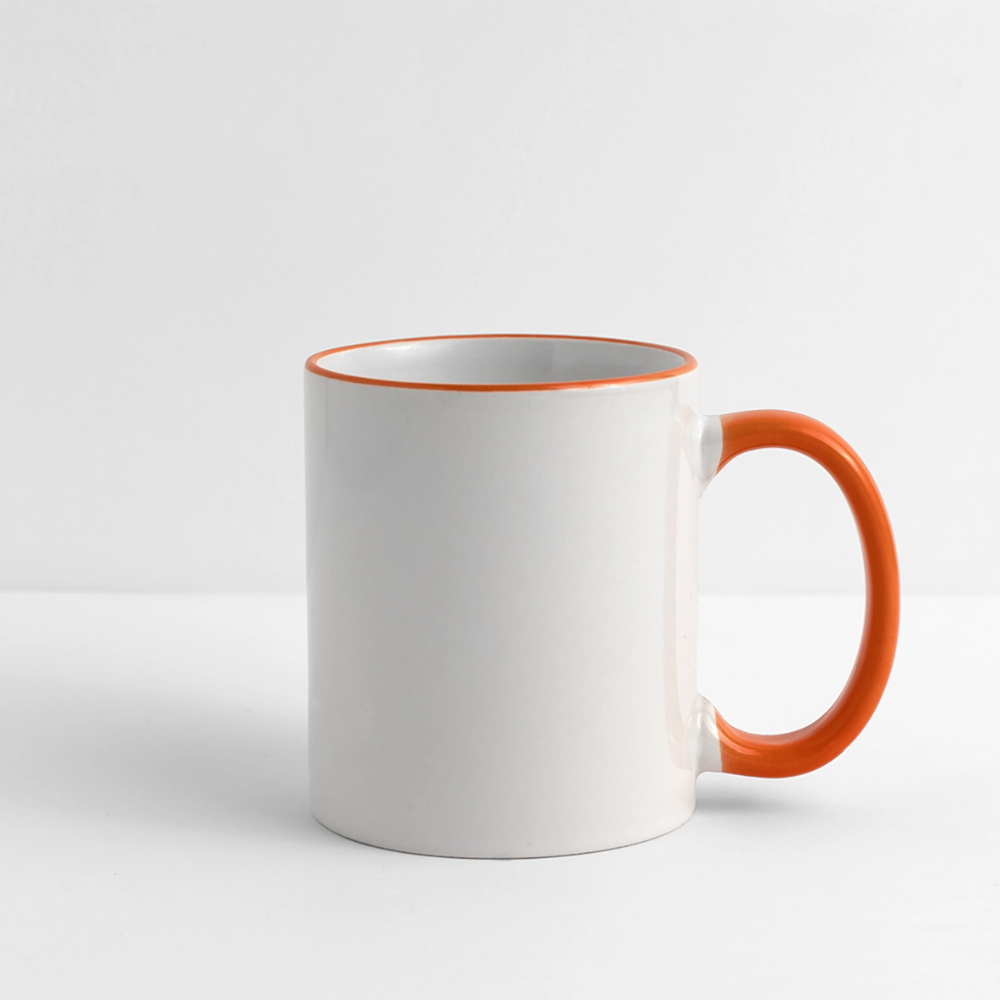 Mug panoramique personnalisable - blanc/orange