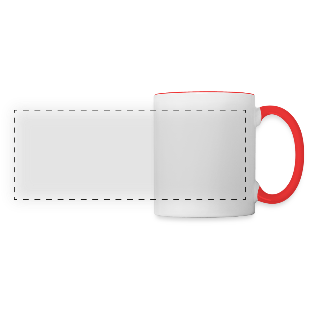 Mug panoramique personnalisable - blanc/rouge