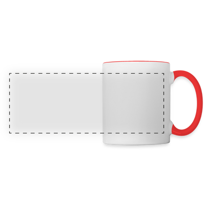 Mug panoramique personnalisable - blanc/rouge