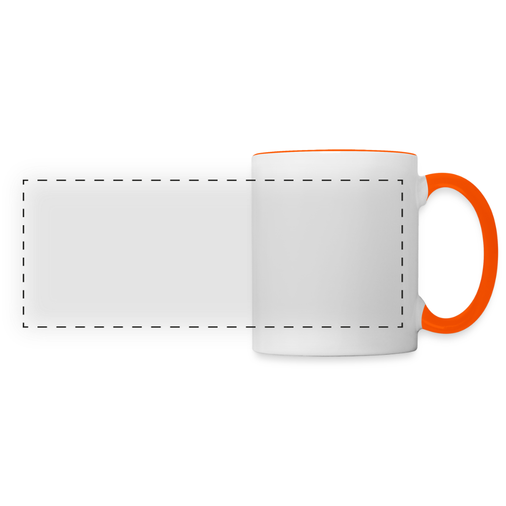 Mug panoramique personnalisable - blanc/orange
