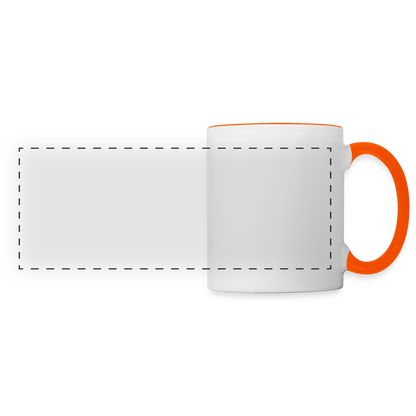 Mug panoramique personnalisable - blanc/orange