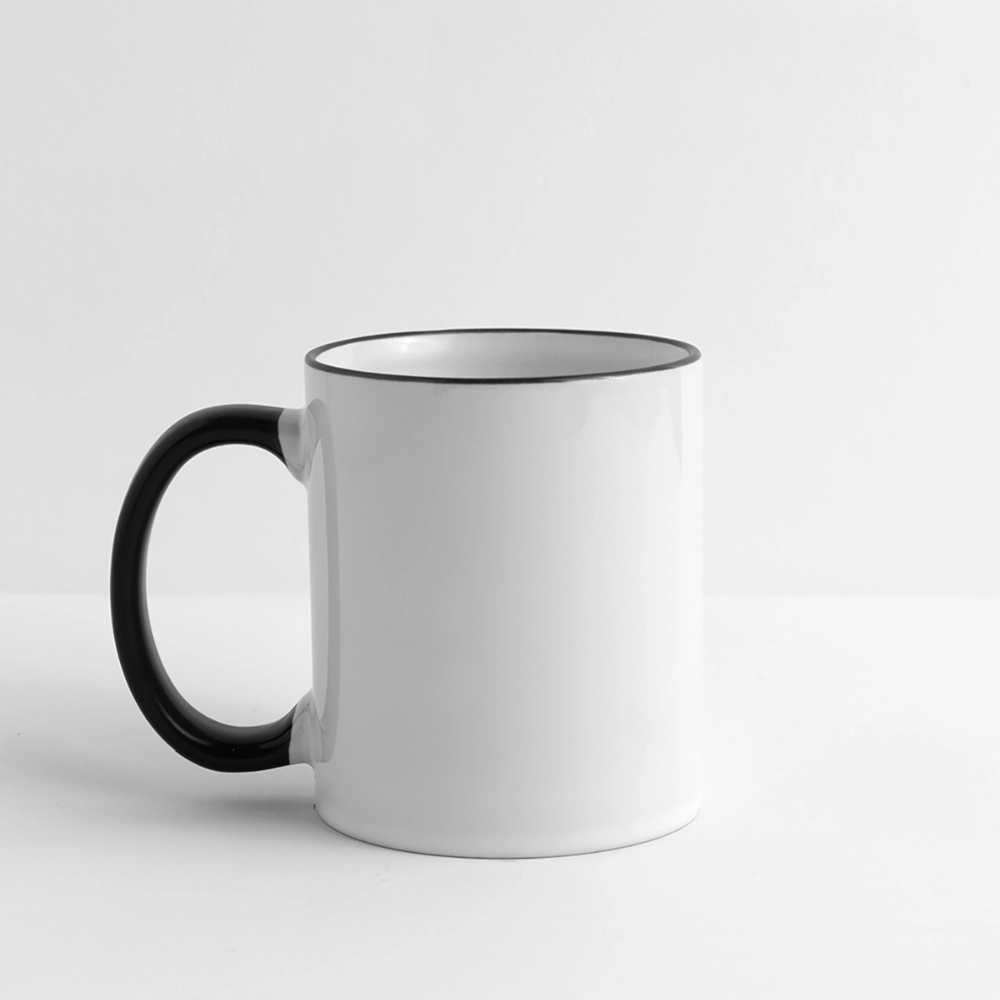 Mug panoramique personnalisable - blanc/noir