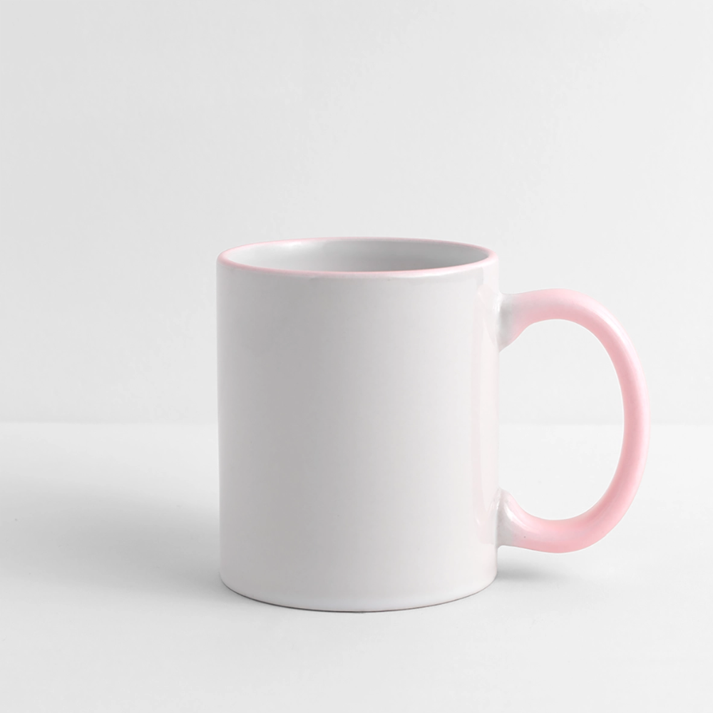 Mug panoramique personnalisable - blanc/rose