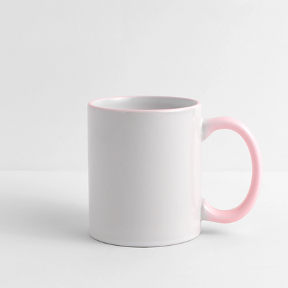 Mug panoramique personnalisable - blanc/rose