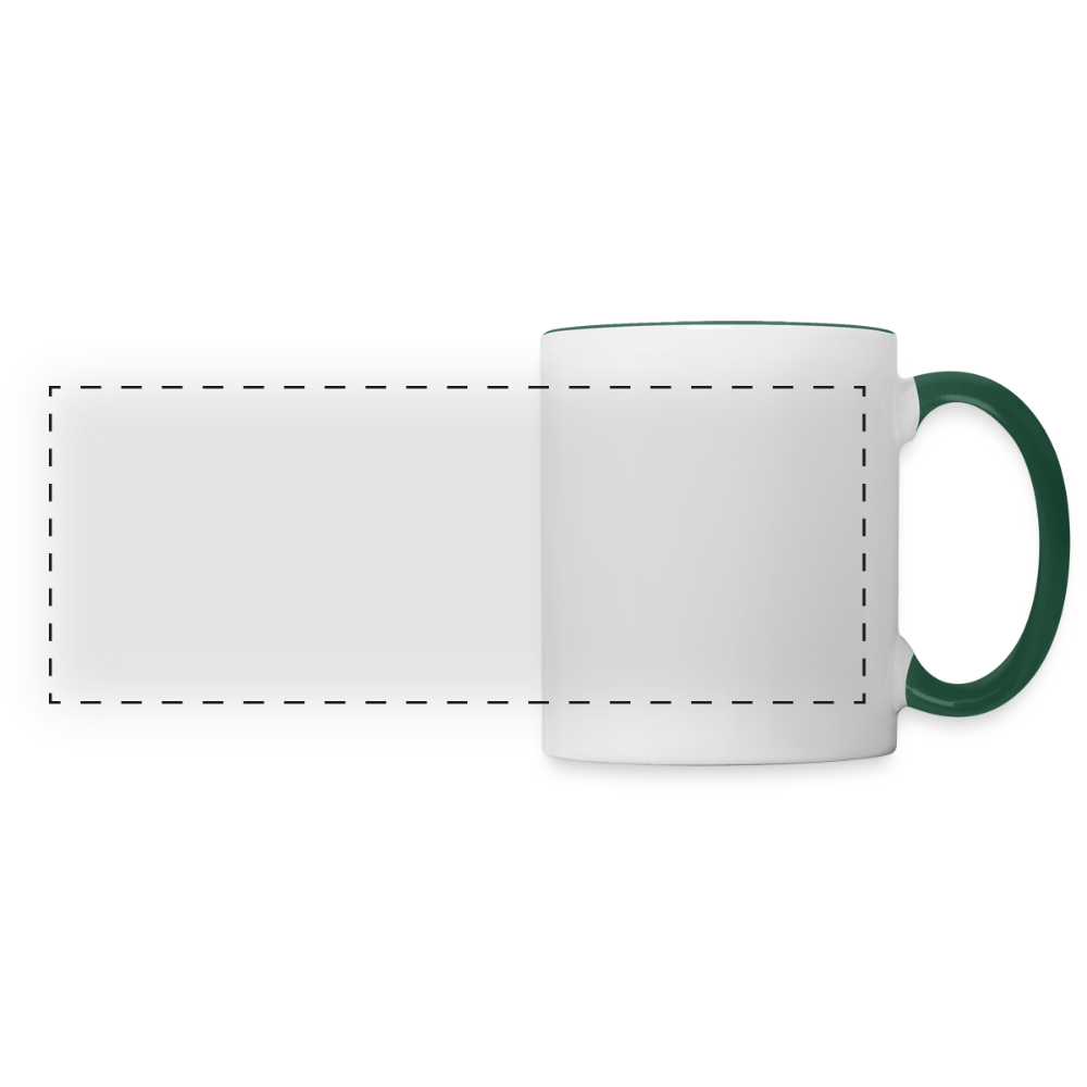 Mug panoramique personnalisable - blanc/vert foncé