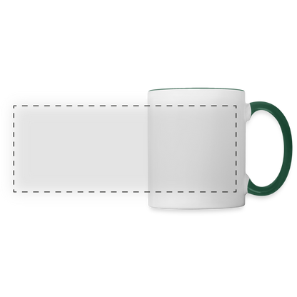 Mug panoramique personnalisable - blanc/vert foncé