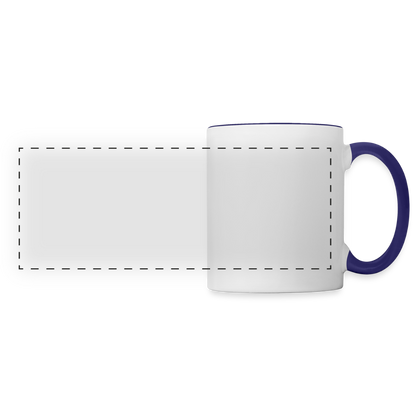 Mug panoramique personnalisable - blanc/bleu cobalt