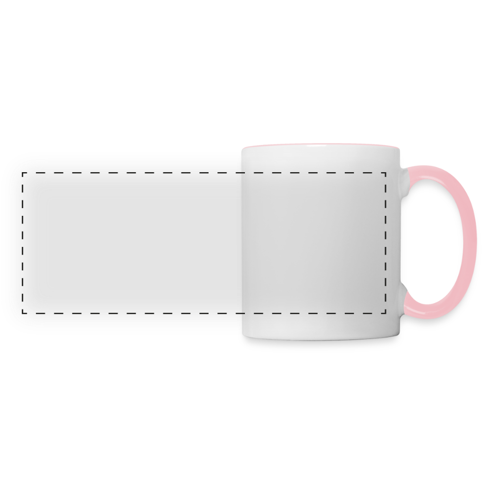 Mug panoramique personnalisable - blanc/rose