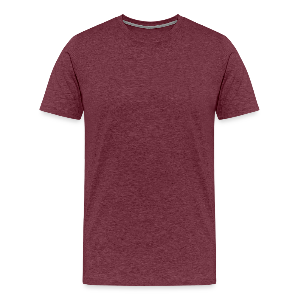 T-shirt premium Homme personnnalisable - rouge bordeaux chiné