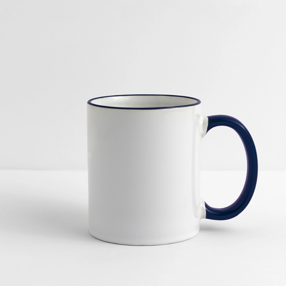 Mug panoramique personnalisable - blanc/bleu cobalt